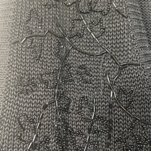 Bryn Connelly 90s Vintage Cotton Beaded Sweater Vest Cardigan Button Down Size S - Picture 3 of 13